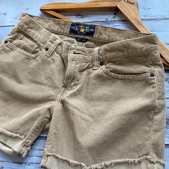Lucky Brand Courduroy Shorts camel tan color size 28 - Picture 5 of 10
